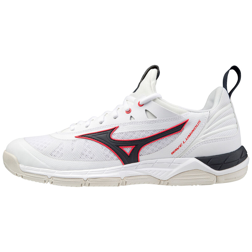 Mens Mizuno Wave Luminous Volleyball Shoes White/ Red Philippines (OUTFNX654)